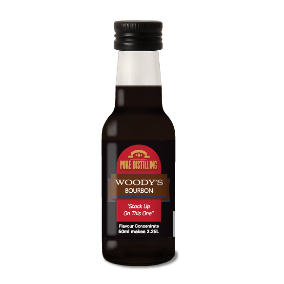 Pure Distilling - Woodys Bourbon Spirit Flavouring 50ml