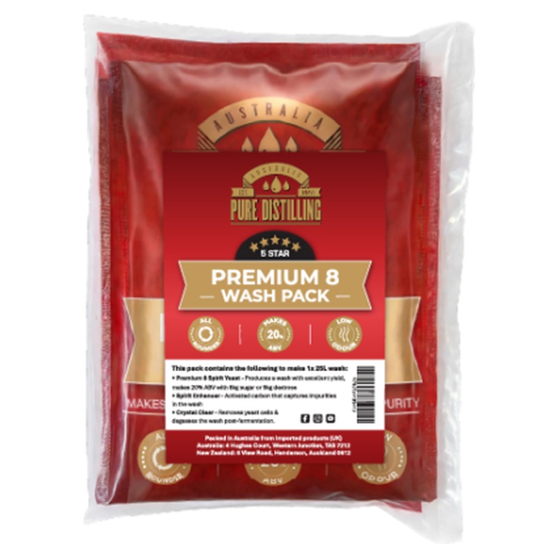 Pure Distilling - Premium 8 Wash Pack 600g